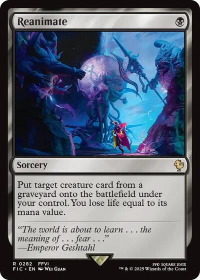 Reanimate FIC #282 (Near Mint Rare) Magic: The Gathering: Commander: FINAL FANTASY
