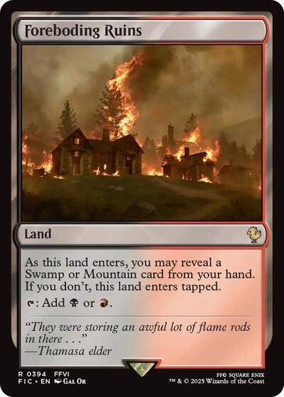 Foreboding Ruins FIC #394 (Near Mint Rare) Magic: The Gathering: Commander: FINAL FANTASY