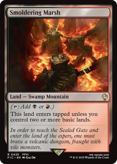 Smoldering Marsh FIC #425 (Near Mint Rare) Magic: The Gathering: Commander: FINAL FANTASY