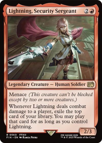 Lightning Security Sergeant FIN #560 (Near Mint Rare) Magic: The Gathering: FINAL FANTASY