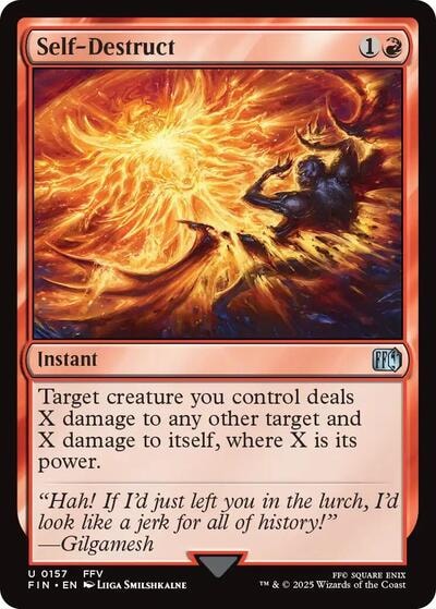 Self-Destruct FIN #157 (Near Mint Uncommon) Magic: The Gathering: FINAL FANTASY
