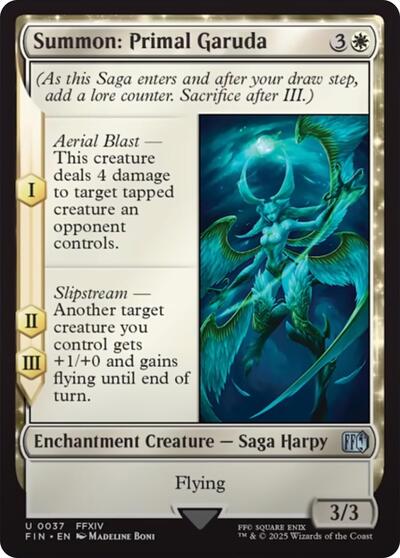 Summon Primal Garuda FIN #37 (Near Mint Uncommon) Magic: The Gathering: FINAL FANTASY