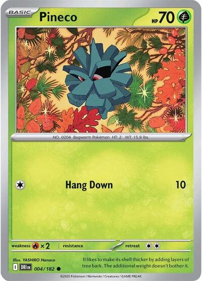 Pineco SV10: Destined Rivals DRI #004/182 (Common) Pokemon: