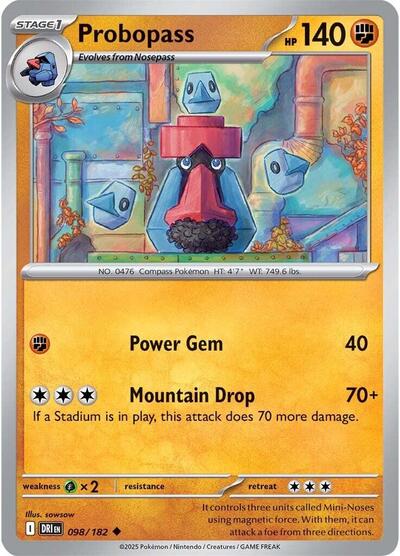Probopass Reverse Holofoil DRI #098/182 (Near Mint Uncommon) Pokemon: SV10: Destined Rivals