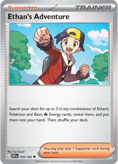 Ethans Adventure 165 182 Reverse Holofoil DRI #165/182 (Near Mint Uncommon) Pokemon: SV10: Destined Rivals