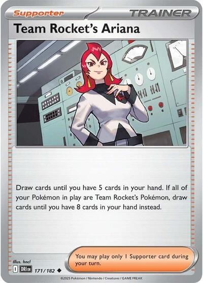 Team Rockets Ariana 171 182 DRI #171/182 (Near Mint Uncommon) Pokemon: SV10: Destined Rivals