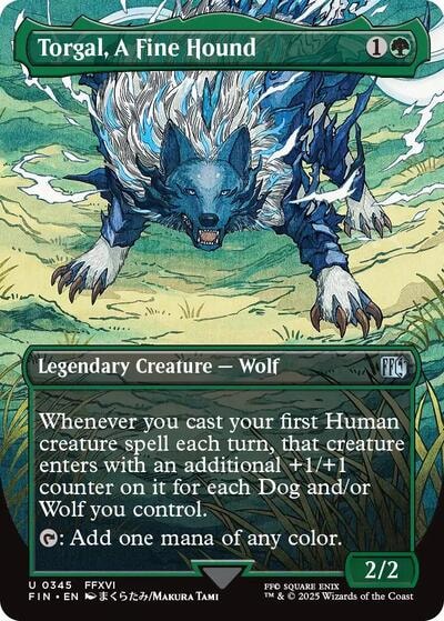 Torgal, A Fine Hound (Borderless) FIN #345 (Near Mint Uncommon) Magic: The Gathering: FINAL FANTASY