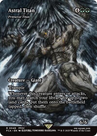Astral Titan Primeval Titan Showcase Foil FCA #48 (Near Mint Rare) Magic: The Gathering: FINAL FANTASY: Through the Ages