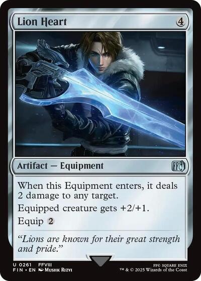 Lion Heart FIN #261 (Lightly Played Uncommon) Magic: The Gathering: FINAL FANTASY