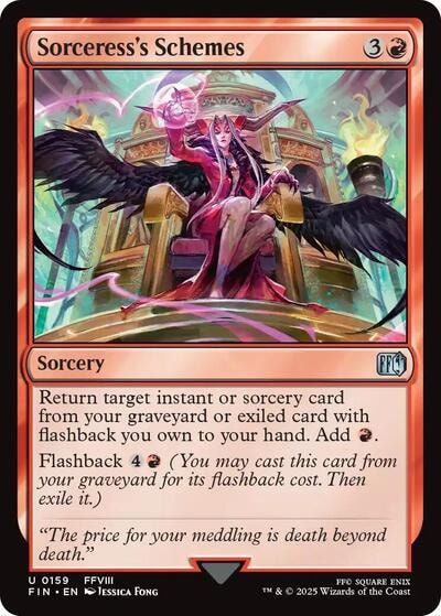 Sorceress's Schemes FIN #159 (Lightly Played Uncommon) Magic: The Gathering: FINAL FANTASY