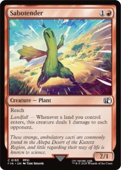 Sabotender FIN #153 (Near Mint Common) Magic: The Gathering: FINAL FANTASY