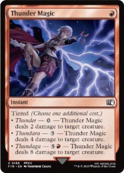 Thunder Magic FINAL FANTASY FIN #165 (Common) Magic: The Gathering: