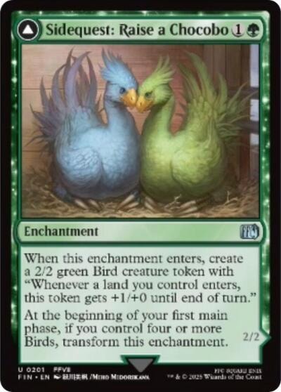 Sidequest: Raise a Chocobo FIN #201 (Near Mint Uncommon) Magic: The Gathering: FINAL FANTASY