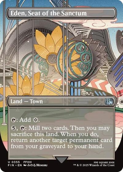 Eden, Seat of the Sanctum (Borderless) FIN #355 (Near Mint Uncommon) Magic: The Gathering: FINAL FANTASY