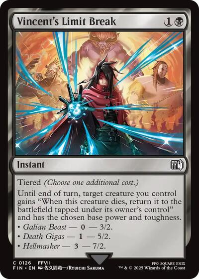 Vincent's Limit Break FIN #126 (Near Mint Common) Magic: The Gathering: FINAL FANTASY