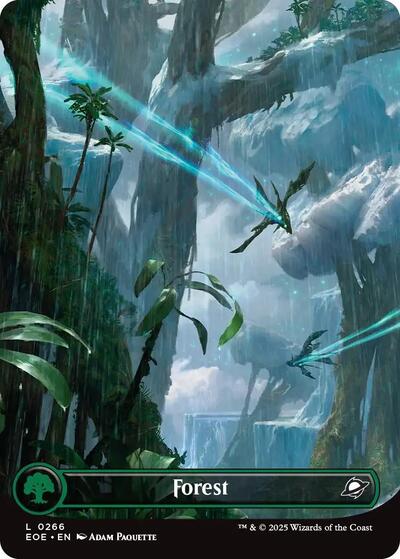Forest 0266 Borderless Foil EOE #266 (Near Mint Land) Magic: The Gathering: Edge of Eternities