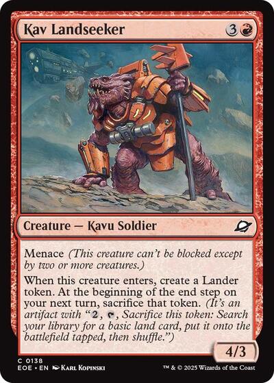Kav Landseeker EOE #138 (Near Mint Common) Magic: The Gathering: Edge of Eternities