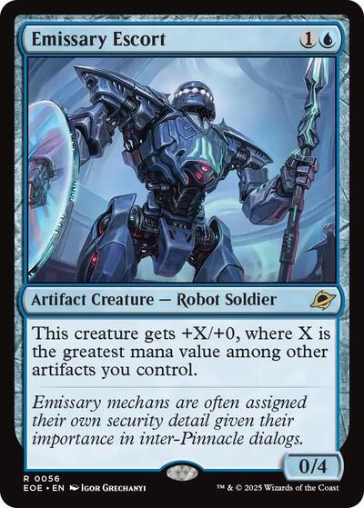 Emissary Escort EOE #56 (Near Mint Rare) Magic: The Gathering: Edge of Eternities