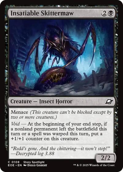 Insatiable Skittermaw EOE #108 (Near Mint Common) Magic: The Gathering: Edge of Eternities