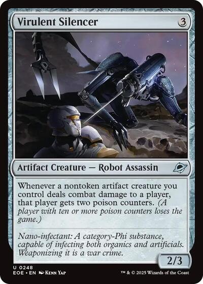 Virulent Silencer EOE #248 (Near Mint Uncommon) Magic: The Gathering: Edge of Eternities