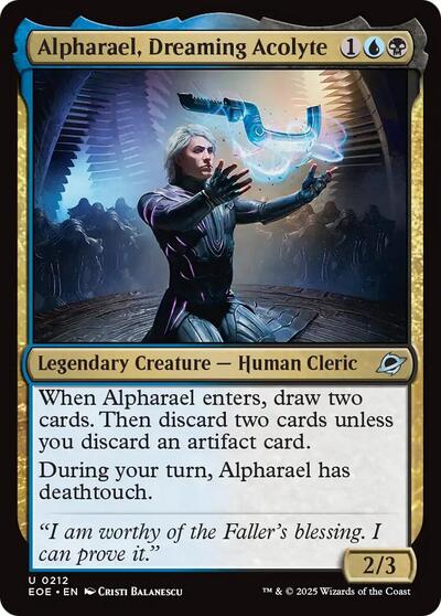 Alpharael Dreaming Acolyte EOE #212 (Near Mint Uncommon) Magic: The Gathering: Edge of Eternities