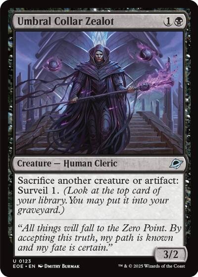 Umbral Collar Zealot EOE #123 (Near Mint Uncommon) Magic: The Gathering: Edge of Eternities