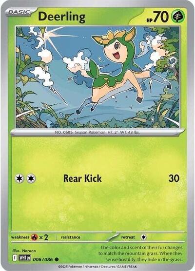 Deerling SV: White Flare WHT #006/086 (Common) Pokemon: