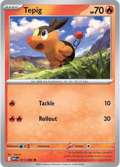 Tepig SV: White Flare WHT #011/086 (Common) Pokemon: