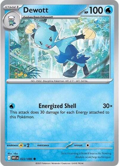Dewott WHT #022/086 (Near Mint Common) Pokemon: SV: White Flare