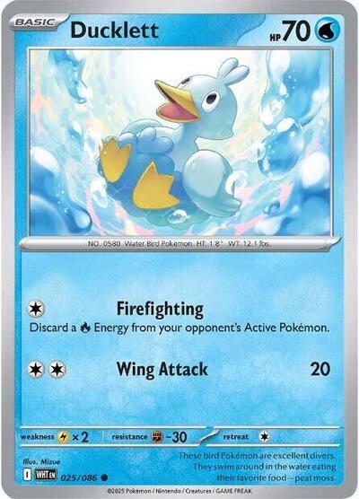 Ducklett SV: White Flare WHT #025/086 (Common) Pokemon: