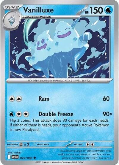 Vanilluxe SV: White Flare WHT #029/086 (Uncommon) Pokemon: