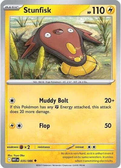 Stunfisk WHT #035/086 (Near Mint Uncommon) Pokemon: SV: White Flare