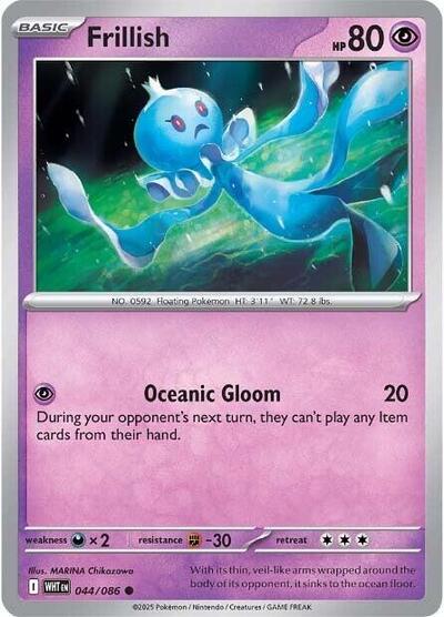 Frillish WHT #044/086 (Near Mint Common) Pokemon: SV: White Flare