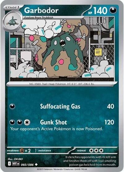 Garbodor WHT #060/086 (Near Mint Uncommon) Pokemon: SV: White Flare