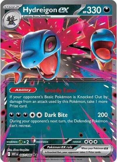 Hydreigon ex Holofoil WHT #067/086 (Near Mint Double Rare) Pokemon: SV: White Flare