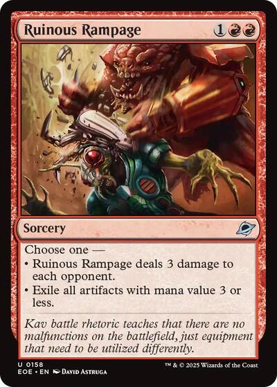 Ruinous Rampage EOE #158 (Near Mint Uncommon) Magic: The Gathering: Edge of Eternities