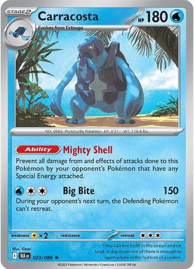 Carracosta Holofoil BLK #023/086 (Near Mint Rare) Pokemon: SV: Black Bolt