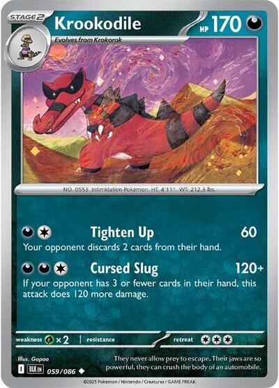 Krookodile SV: Black Bolt BLK #059/086 (Uncommon) Pokemon: