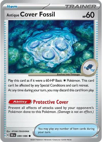 Antique Cover Fossil SV: Black Bolt BLK #080/086 (Common) Pokemon: