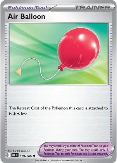 Air Balloon Reverse Holofoil BLK #079/086 (Near Mint Uncommon) Pokemon: SV: Black Bolt