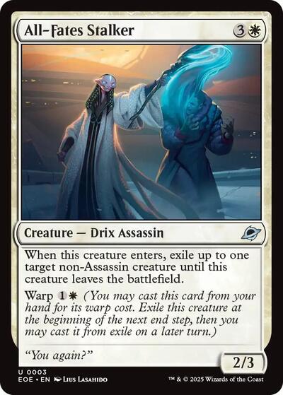 All Fates Stalker EOE #3 (Near Mint Uncommon) Magic: The Gathering: Edge of Eternities