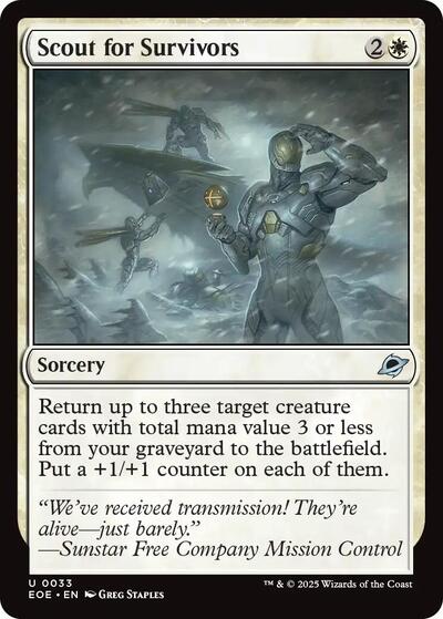 Scout for Survivors EOE #33 (Near Mint Uncommon) Magic: The Gathering: Edge of Eternities