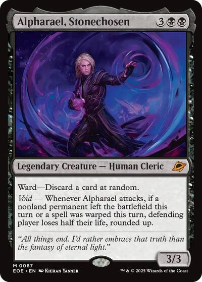 Alpharael Stonechosen EOE #87 (Near Mint Mythic Rare) Magic: The Gathering: Edge of Eternities