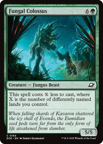 Fungal Colossus EOE #184 (Near Mint Common) Magic: The Gathering: Edge of Eternities