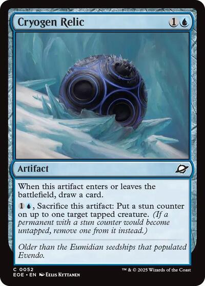 Cryogen Relic Foil EOE #52 (Near Mint Common) Magic: The Gathering: Edge of Eternities