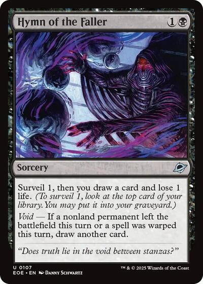 Hymn of the Faller EOE #107 (Near Mint Uncommon) Magic: The Gathering: Edge of Eternities
