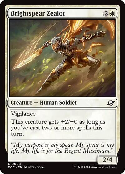 Brightspear Zealot EOE #8 (Near Mint Common) Magic: The Gathering: Edge of Eternities