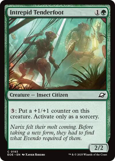 Intrepid Tenderfoot EOE #193 (Near Mint Common) Magic: The Gathering: Edge of Eternities
