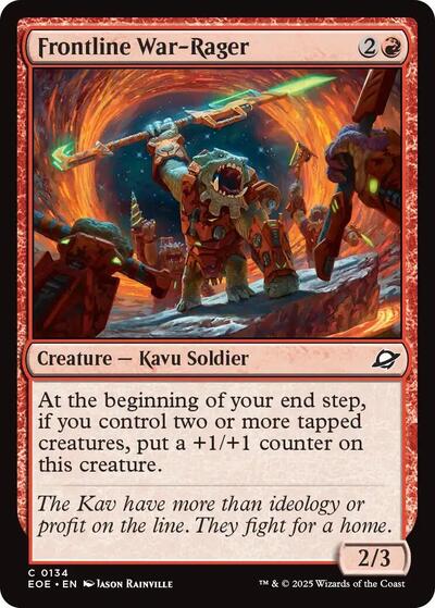 Frontline War Rager EOE #134 (Near Mint Common) Magic: The Gathering: Edge of Eternities