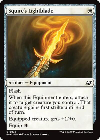 Squires Lightblade EOE #36 (Near Mint Common) Magic: The Gathering: Edge of Eternities